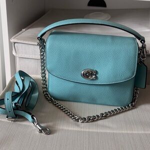 EUC Coach Cassie 19 Blue Leather Crossbody Bag